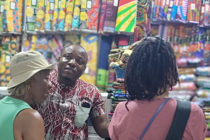 African custom clothing making experience with fabric tour - The Fabric Tour: Prints, Kente Types, and Meaning Behind Symbols