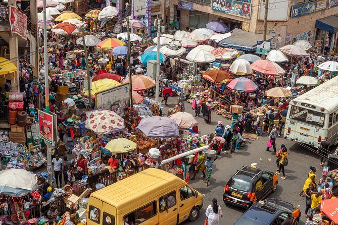 Explore Accra - Jamestown drive-through: forts, fishing village, prison, lighthouse