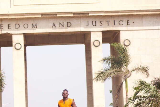 Half-Day City Tour of Accra - Independence Square: Black Star symbols you can read